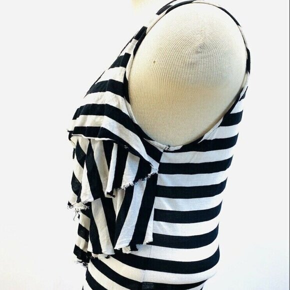 CASLON Women Sleeveless Pullover Black/White Striped Casual Shirt Top Sz Small - Picture 10 of 12